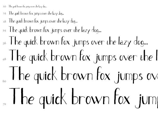 Stripe font waterfall
